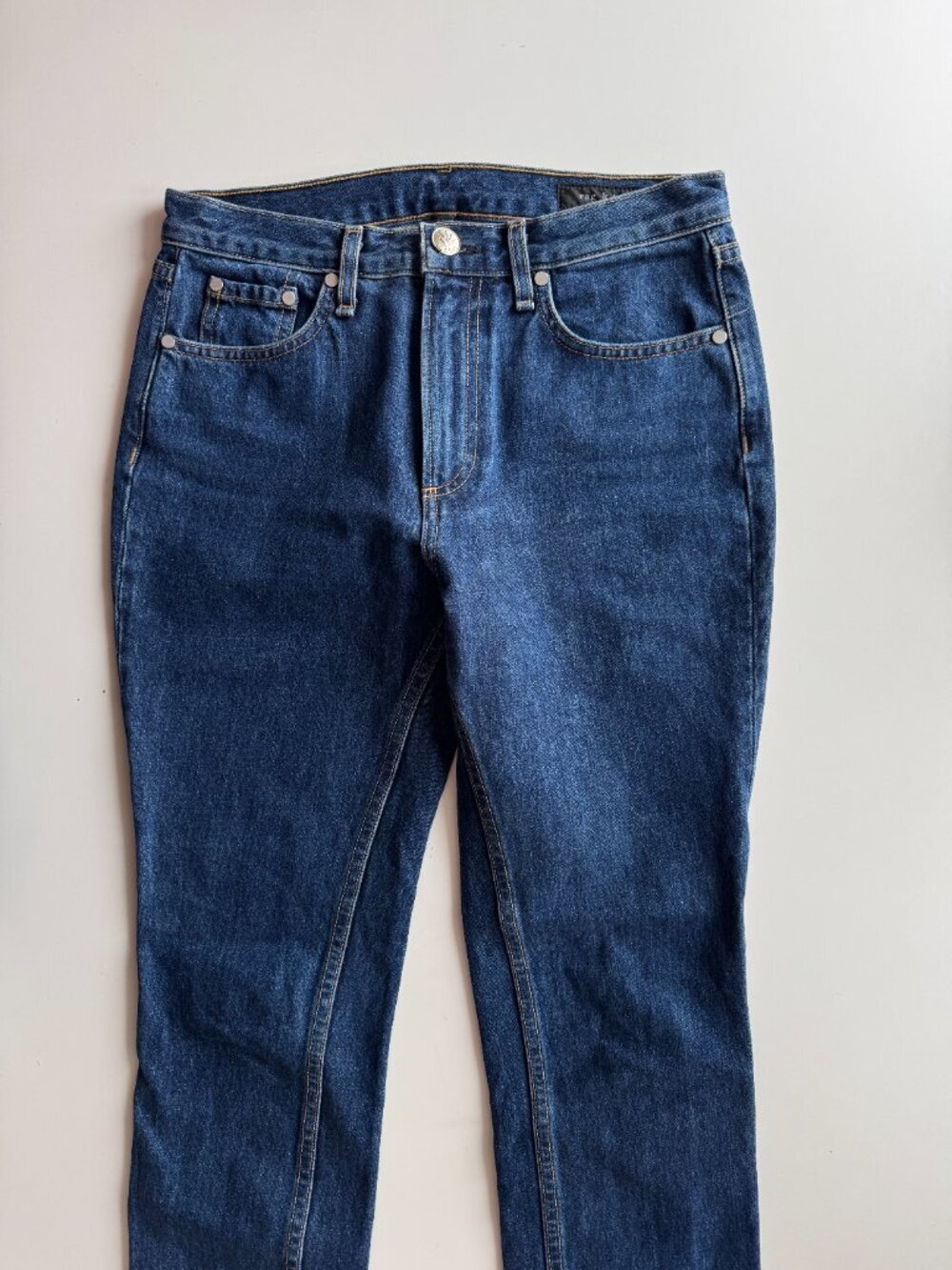 RAG & BONE Dark Stone Stretch Denim High Rise Skinny Jeans, Size 26 - Picture 6 of 15